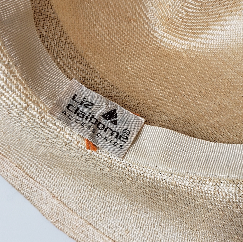 Vintage 80's Fedora Liz Clairborne Exotic Safari Panama Cuba Coastal Beach Sun - Picture 2 of 8